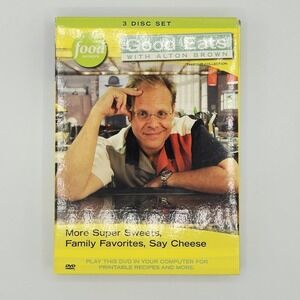 Good Eats 3 Disc Set More Super Sweets, Family Favorites, Say Cheese (Used)